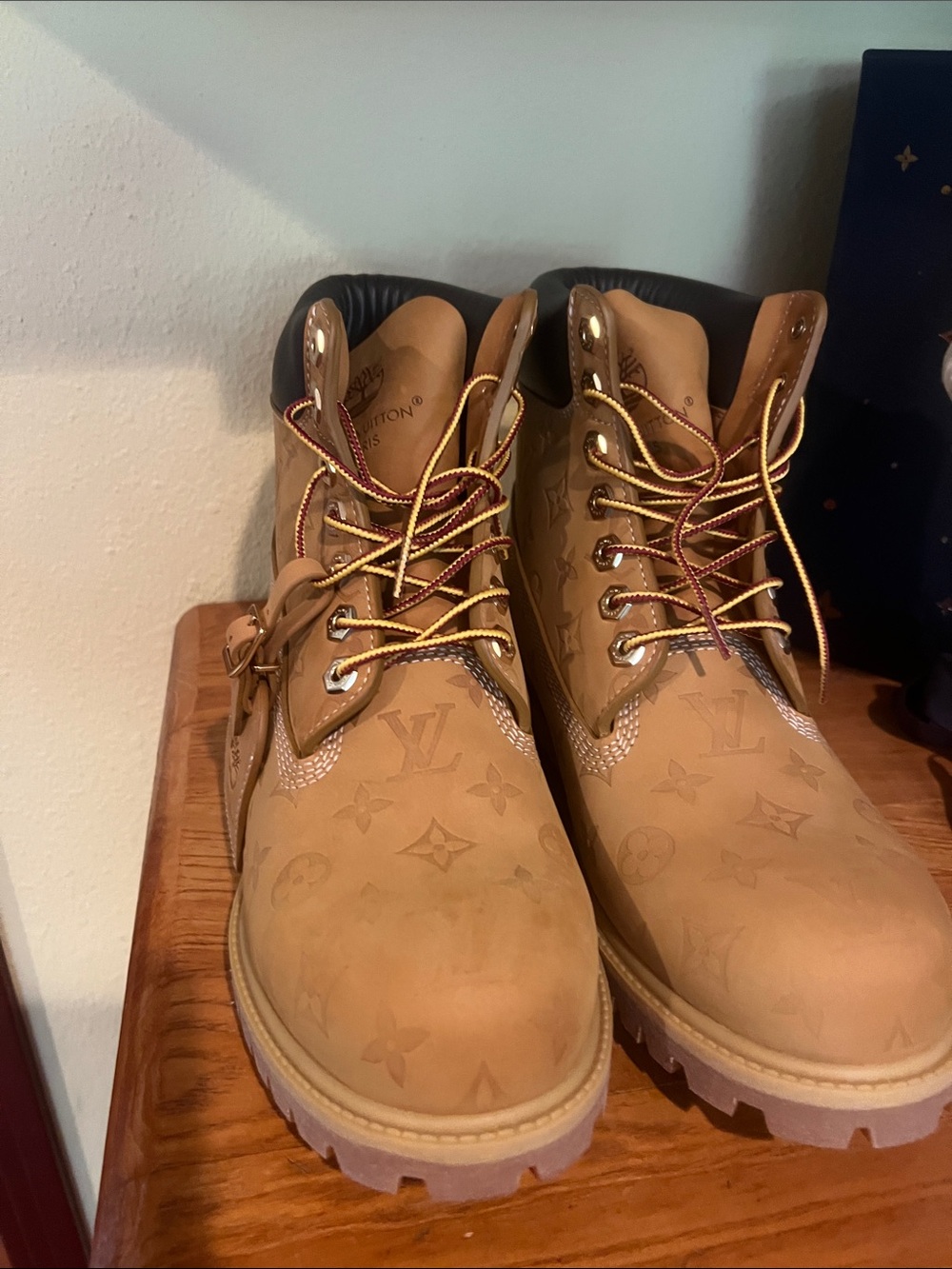 Louis Vuitton Men's Tan Monogram Lug-Soled Boots brand new with box and receipt